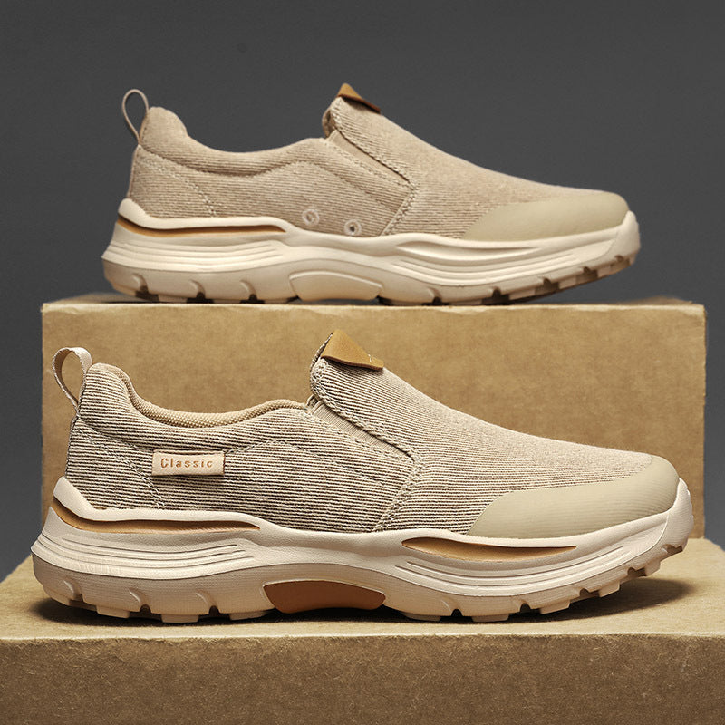 Men's Size Lightweight Laceless Cloth Outdoor Slip-on Casual Shoes