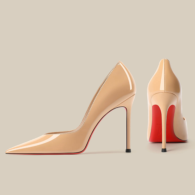 Red Background High Stiletto Elegant Pointed Women's Shoes