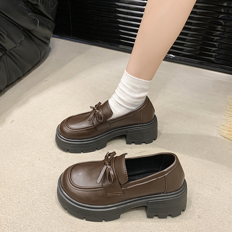 Women's Head Slip-on Autumn Retro British Style Loafers