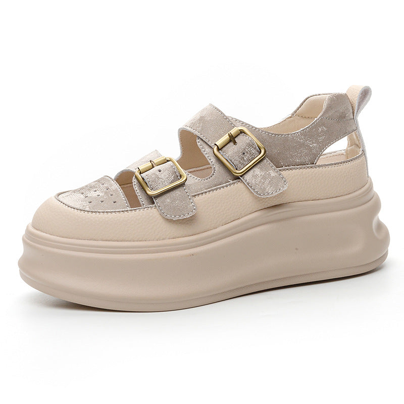 Women's Cap Velcro Summer Wear Fashion High Sandals