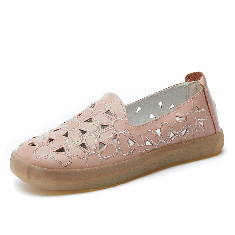 Women's Sunflower Breathable Summer First Layer Cowhide Sandals