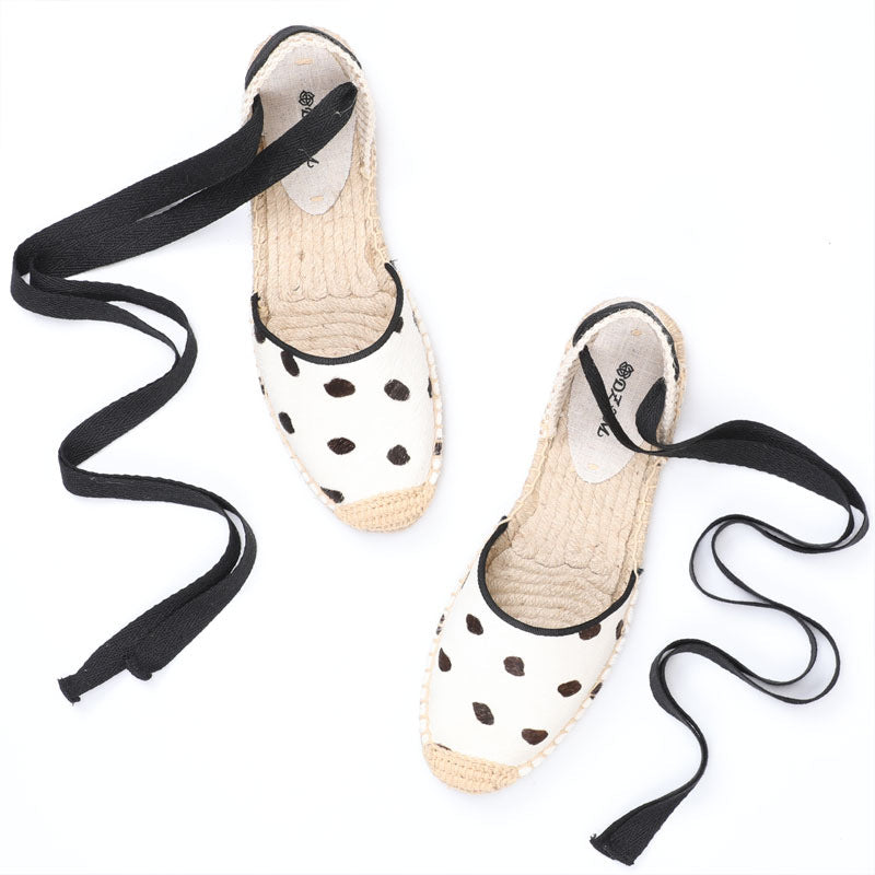 Women's Summer Round Toe Hemp Bottom Fisherman Slingback Sandals