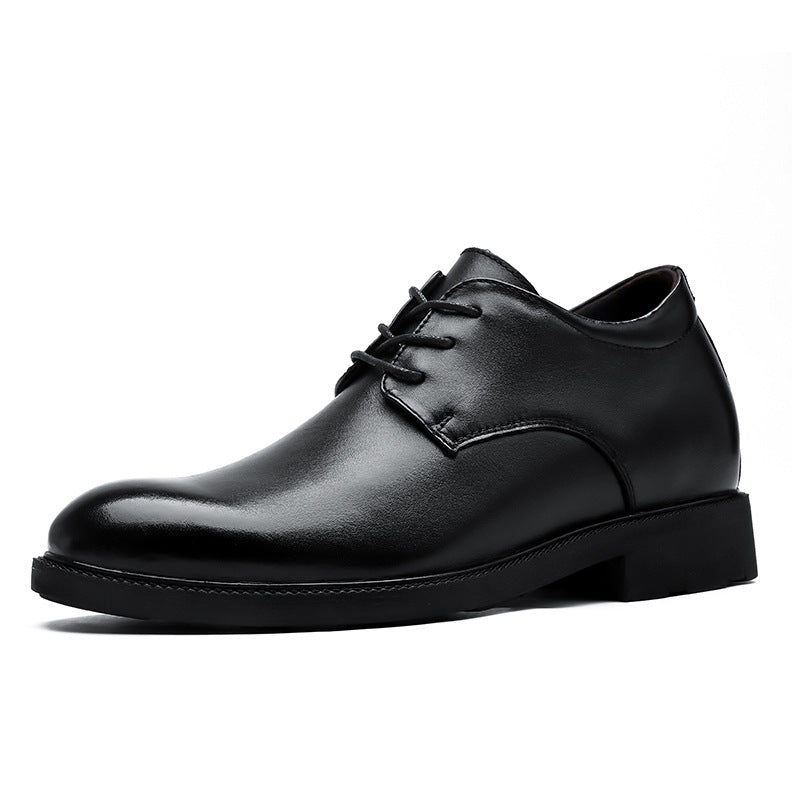 Men's Invisible Inner Height Increasing Formal Wear British Plus Size Cowhide Men's Shoes