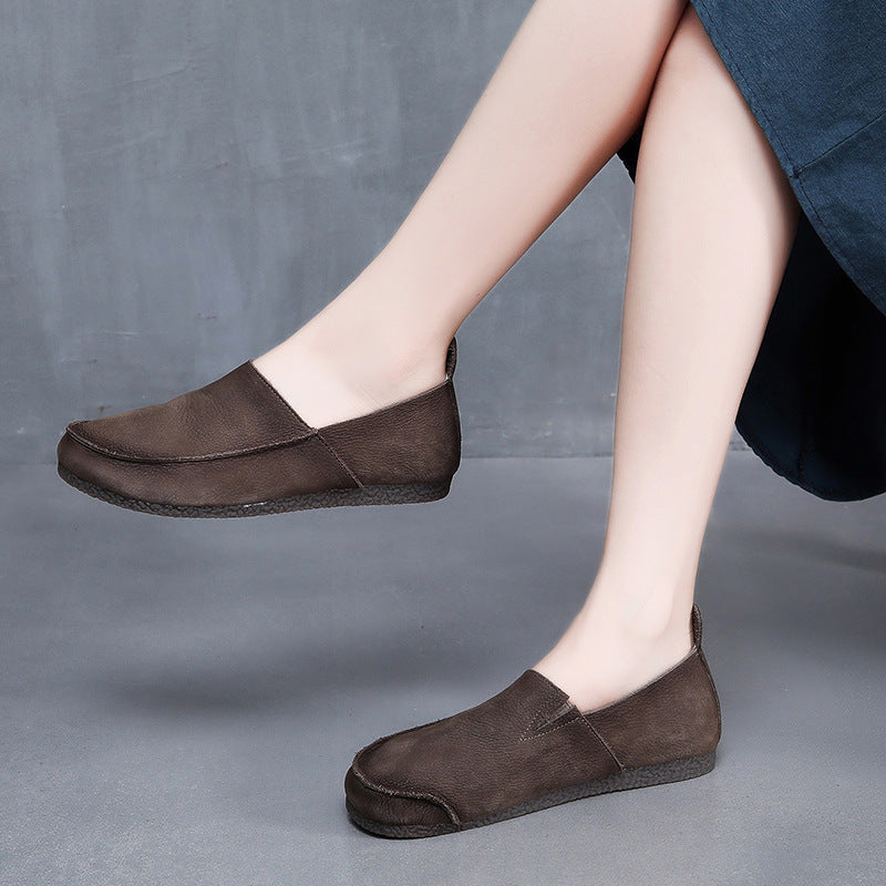 Women's Flat Color Matching Soft Bottom Artistic Women's Shoes