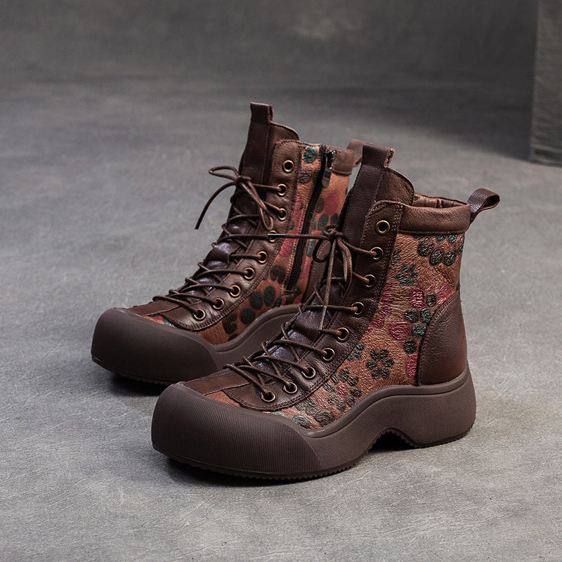 Warm Retro Ethnic Style Booties Versatile Women's Shoes
