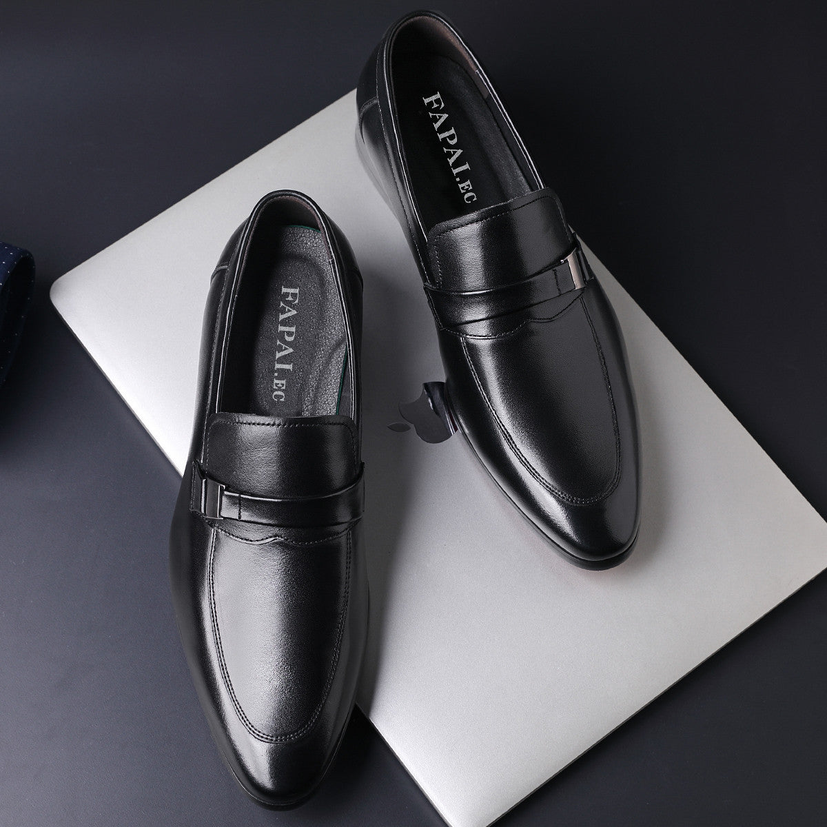 Men's Business One Pedal First Layer Cowhide Leather Shoes