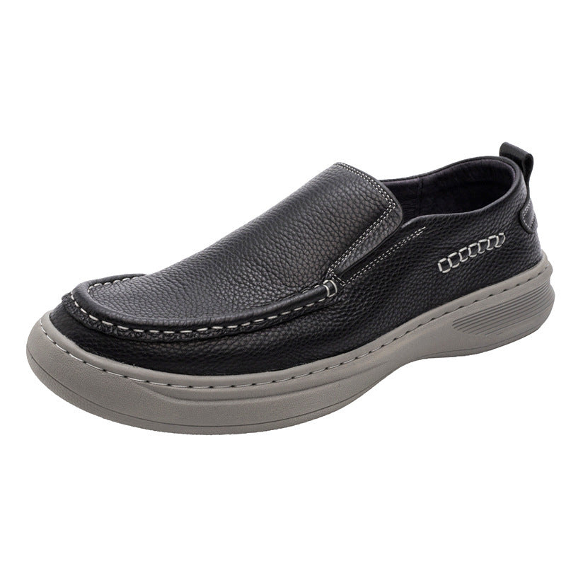 Men's Autumn Genuine Comfortable Slip-on Soft Men's Casual Leather Shoes