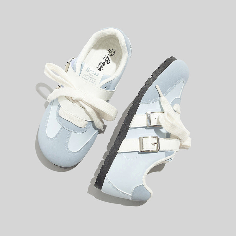 Women's & Men's Velcro Design Puff Autumn Skate German Men's Shoes