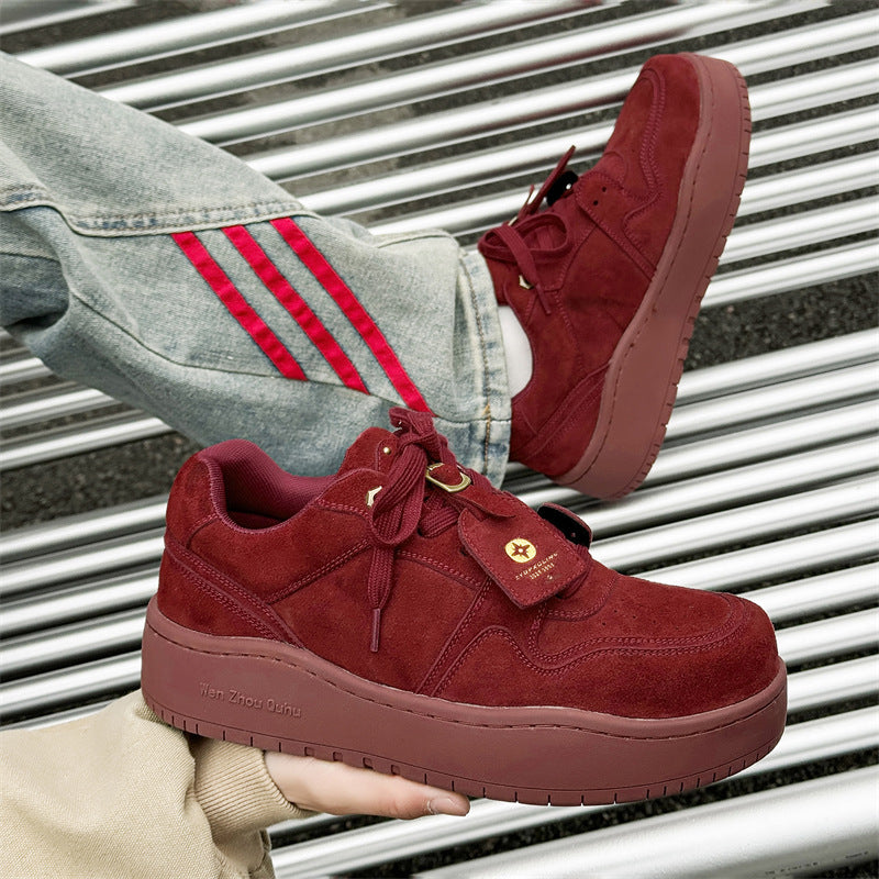 Women's & Men's Thick Sole Height Increasing Couple Niche Sneakers