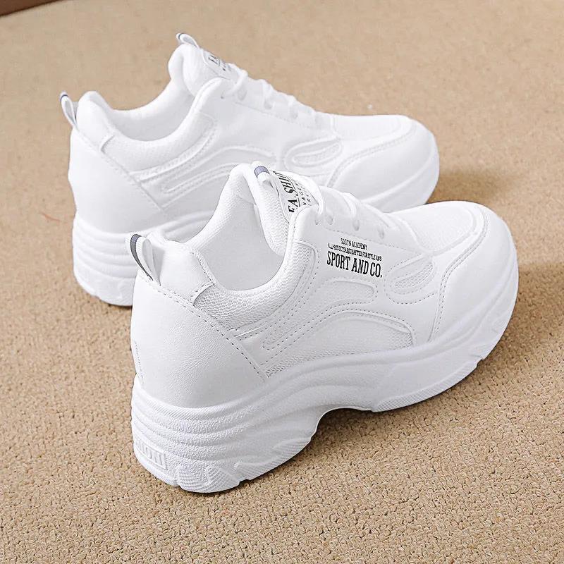 Women's Trendy Platform Sports Elevator Wild Mesh Casual Shoes