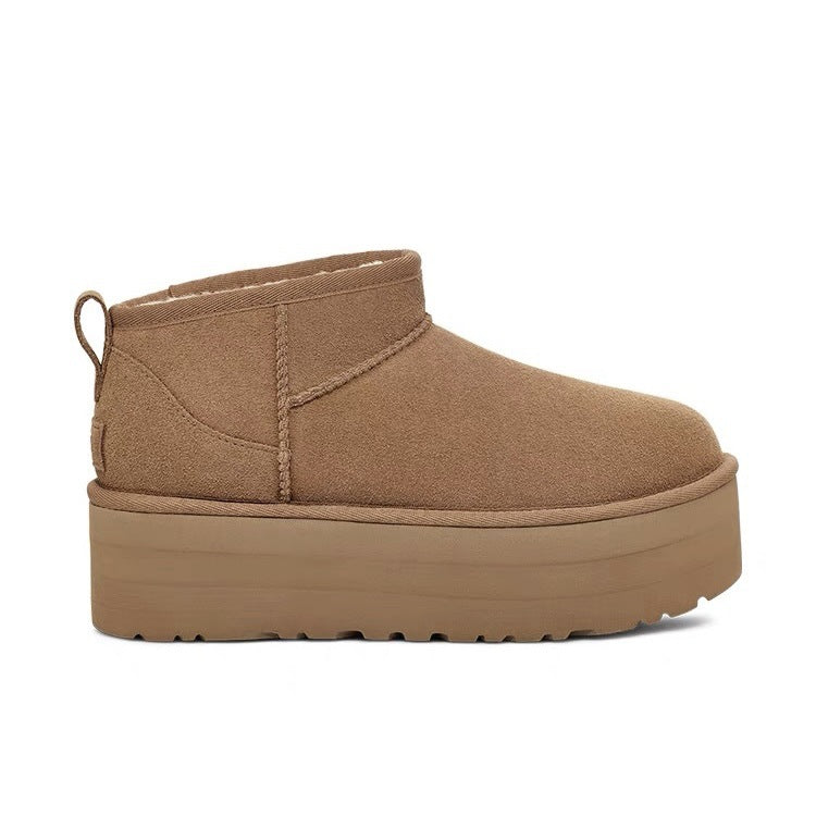 Thick-soled Sheep Double Face Short Warm Snow Boots