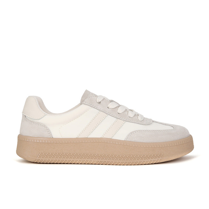 Women's Genuine German Training Small Thick-soled White Casual Shoes