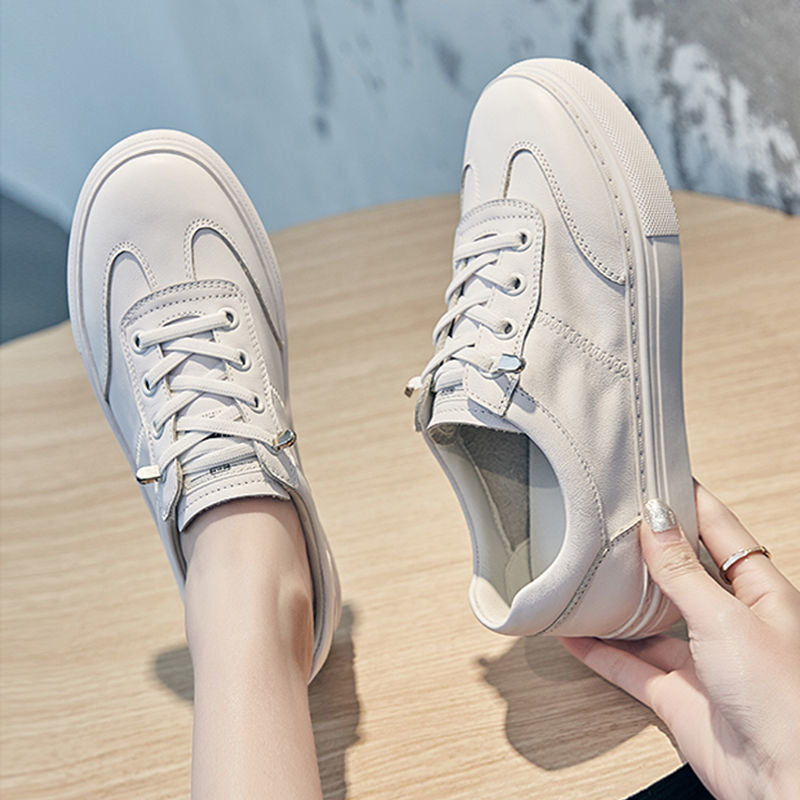 Women's White Sports Versatile Korean Style Flat Casual Shoes