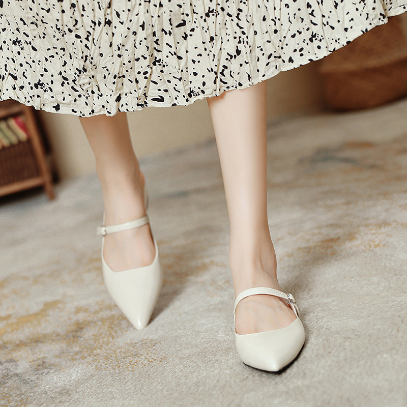 Women's Toe Cap Semi Summer Fairy Low Strap Sandals