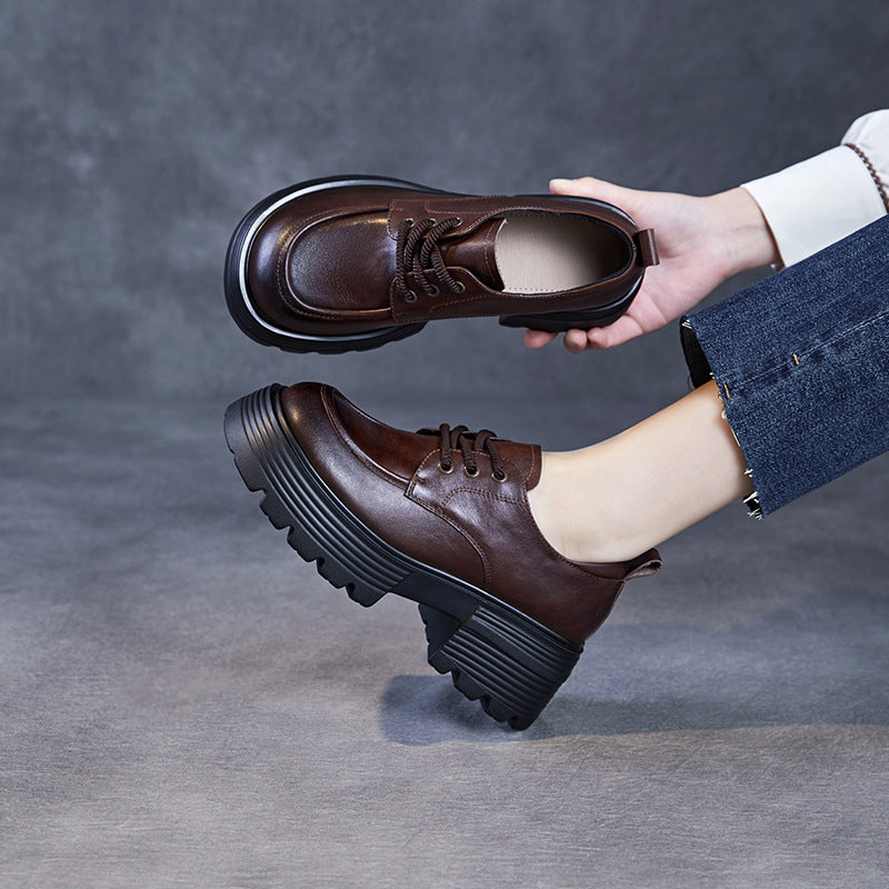 Women's New Spring Genuine Thick-soled British Loafers