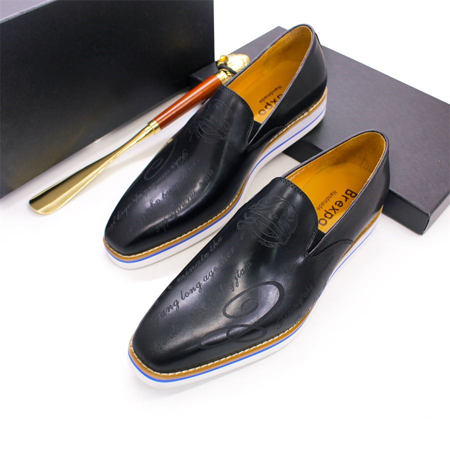 Men's Fashion Comfortable Flats Handmade Classic Office Leather Shoes