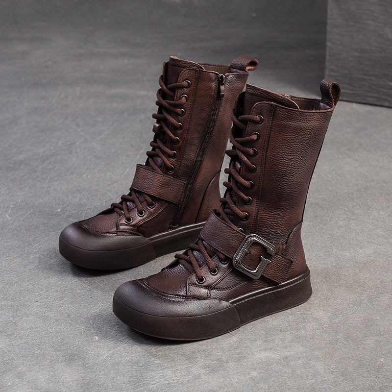 Women's Warm Fashion Retro Knight Buskin Comfortable Women's Shoes