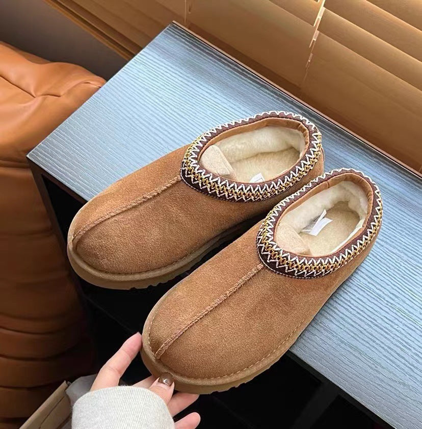 Women's Ethnic Style Winter Fleece-lined Thick Fashion Snow Boots