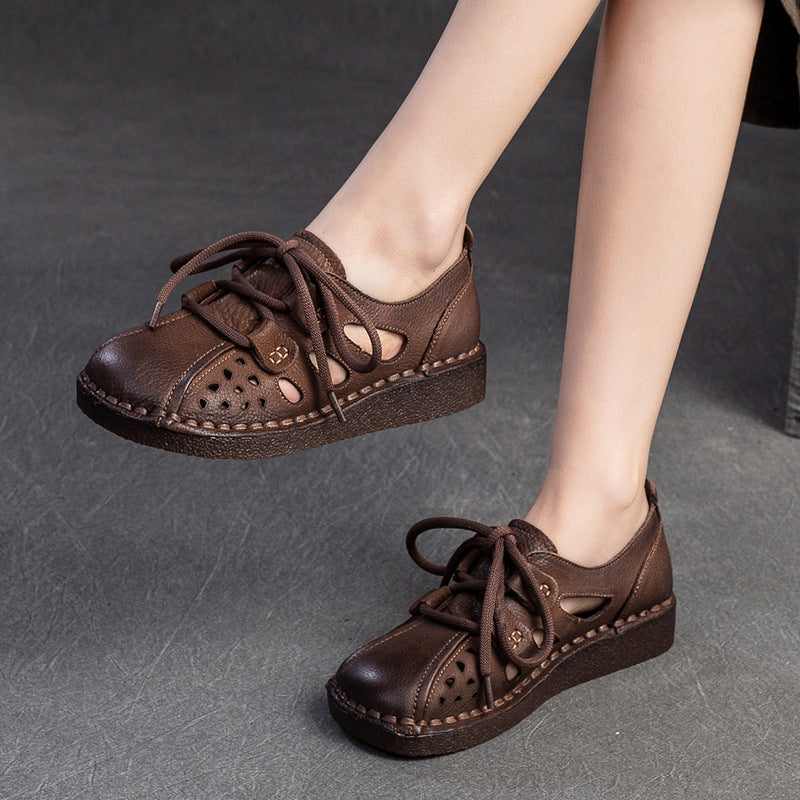 Women's First Layer Cowhide Hollow Comfort Breathable Sandals