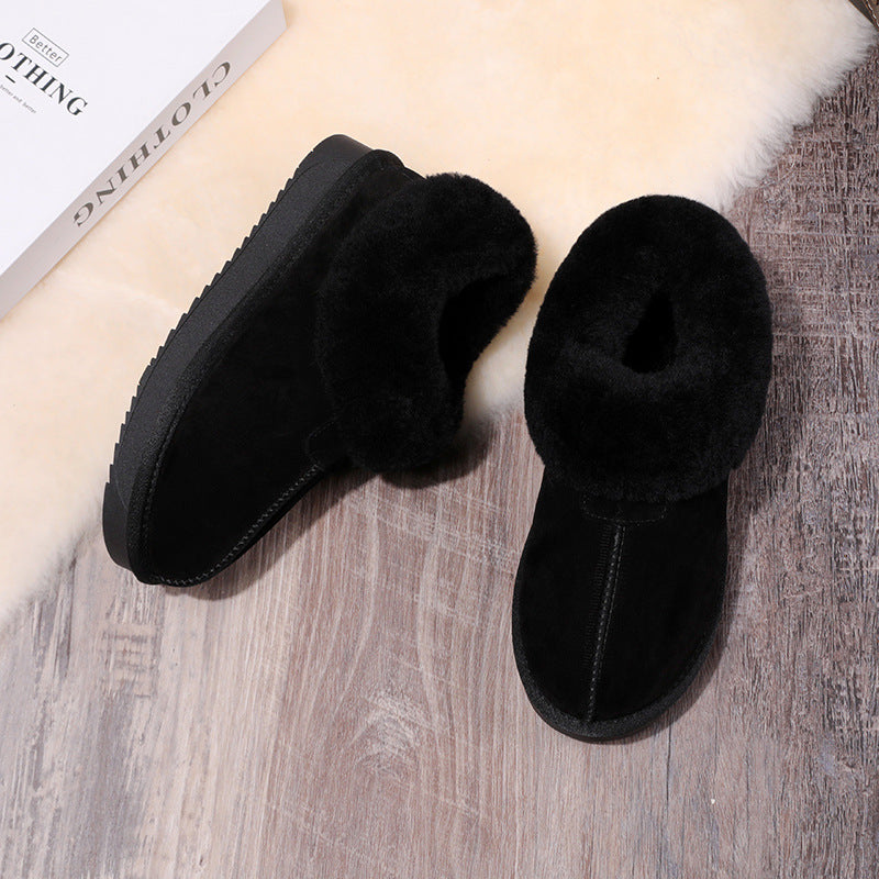 Women's Genuine Wool For Double Face Winter Snow Boots
