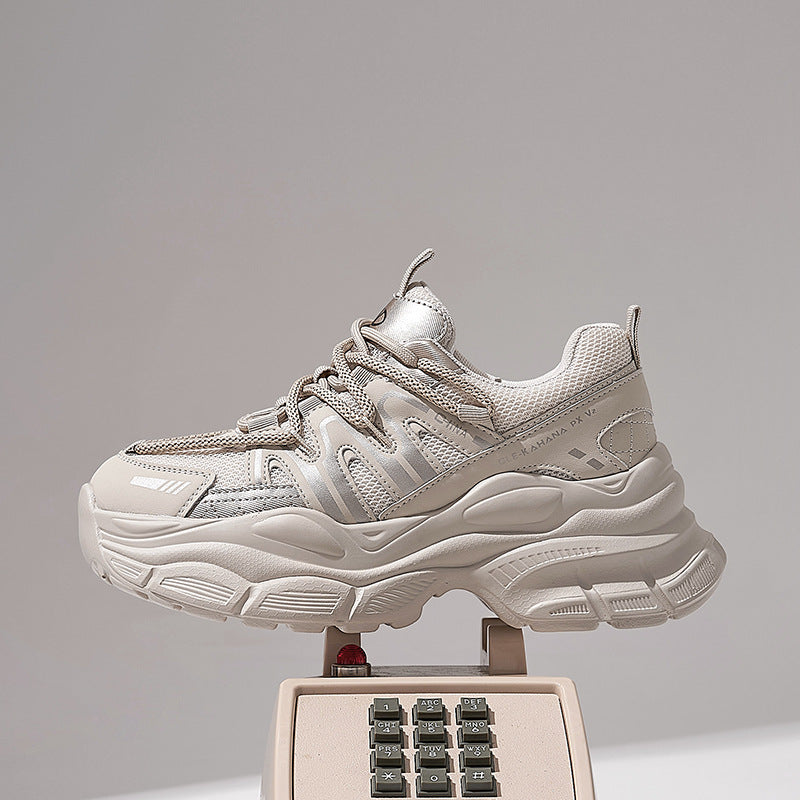 Women's Dad Fashionable Korean Style Thick Bottom Sneakers