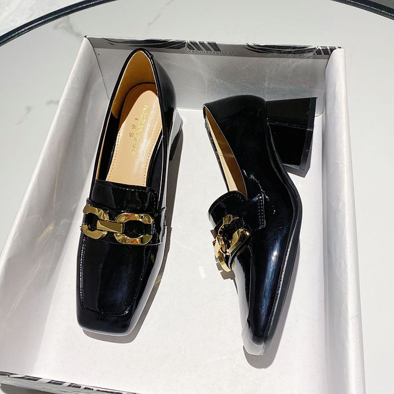 Women's Square Toe Pumps Spring Korean Style Casual Shoes