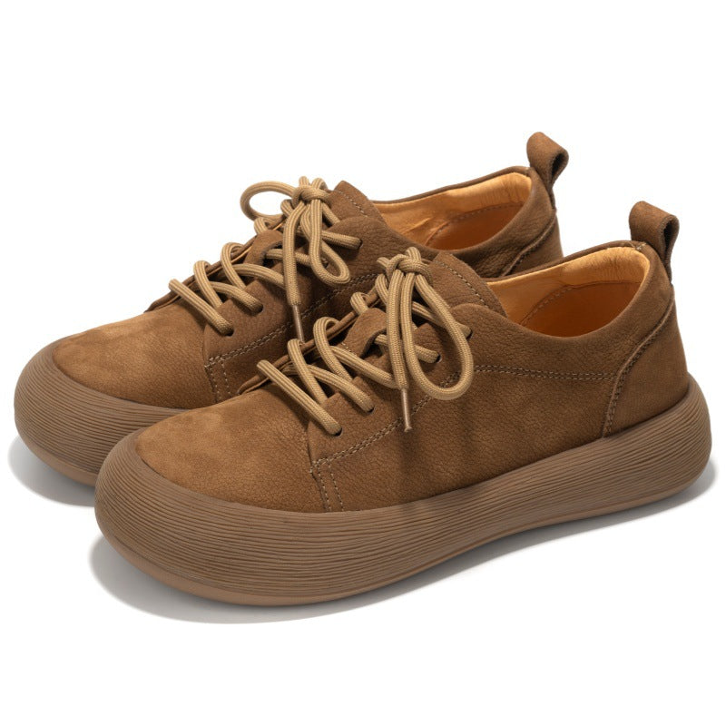 Women's Thick Bottom Soft Flat Big Head Casual Shoes