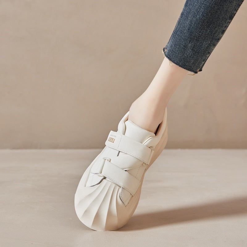 Women's White Sports Spring Korean Style Genuine Big Casual Shoes