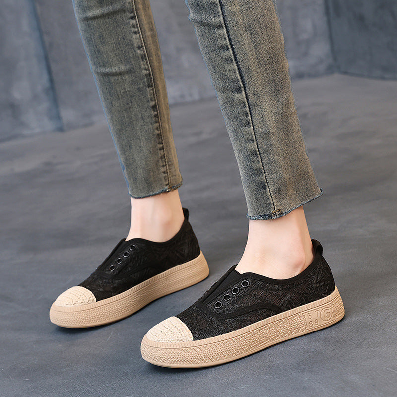 Flat Fisherman Plus Size Mesh Slip-on Casual Shoes
