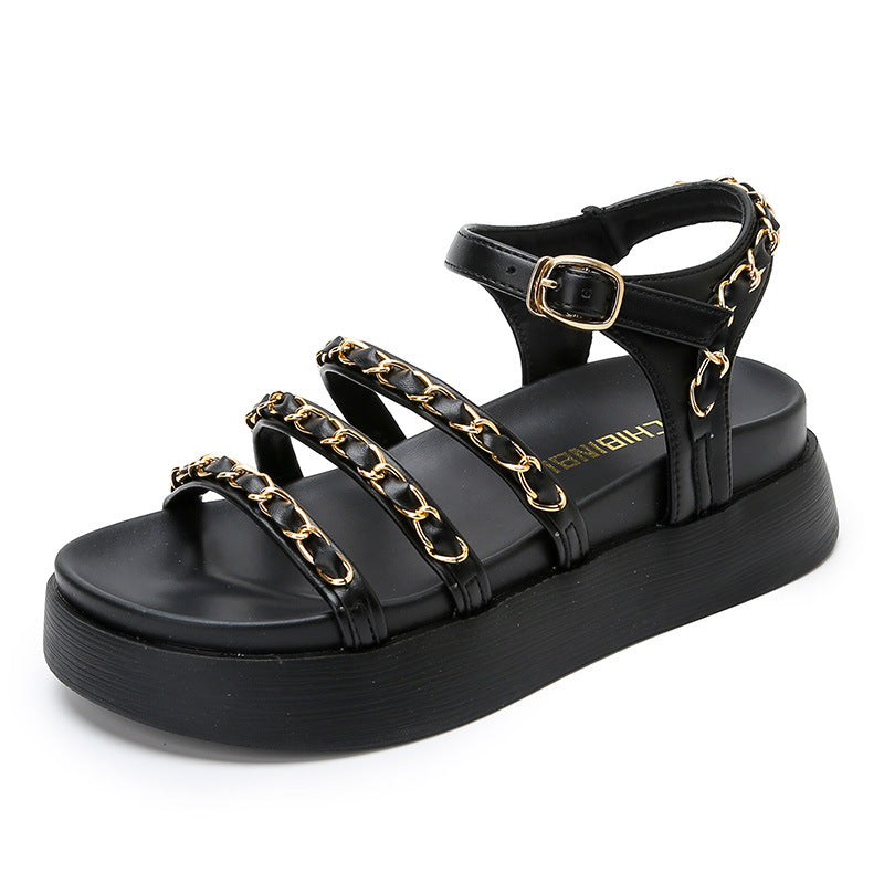 Women's Platform Roman Summer Fairy Style Chain Sandals