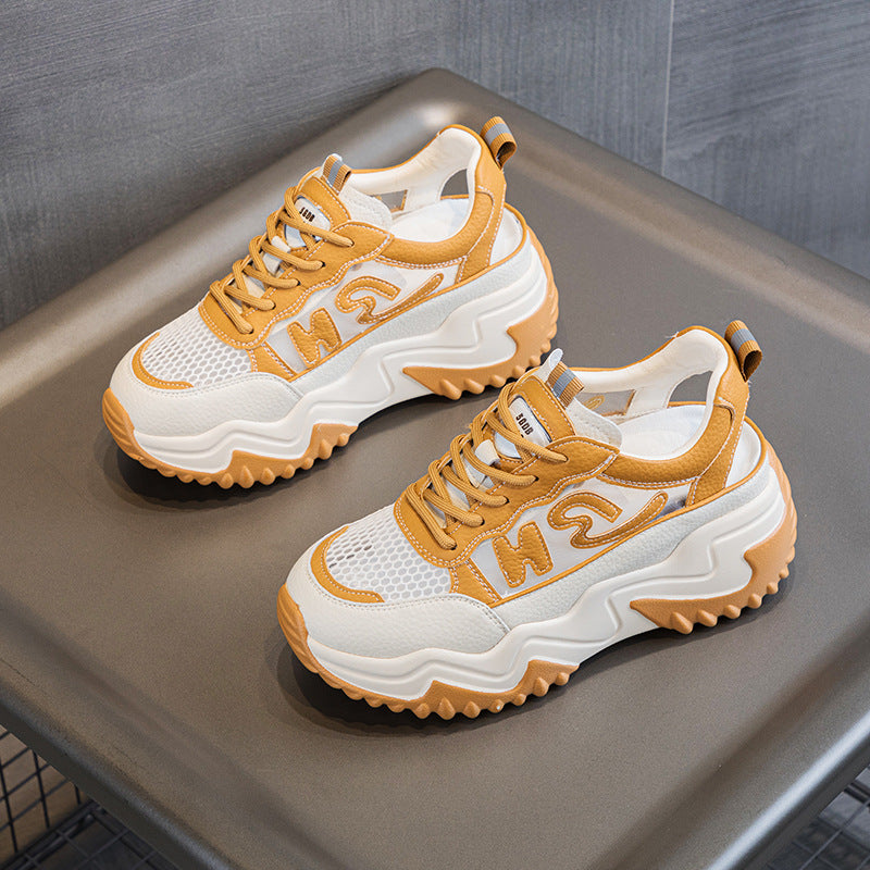 Clunky Summer Versatile Platform Heightened Single Layer Sneakers
