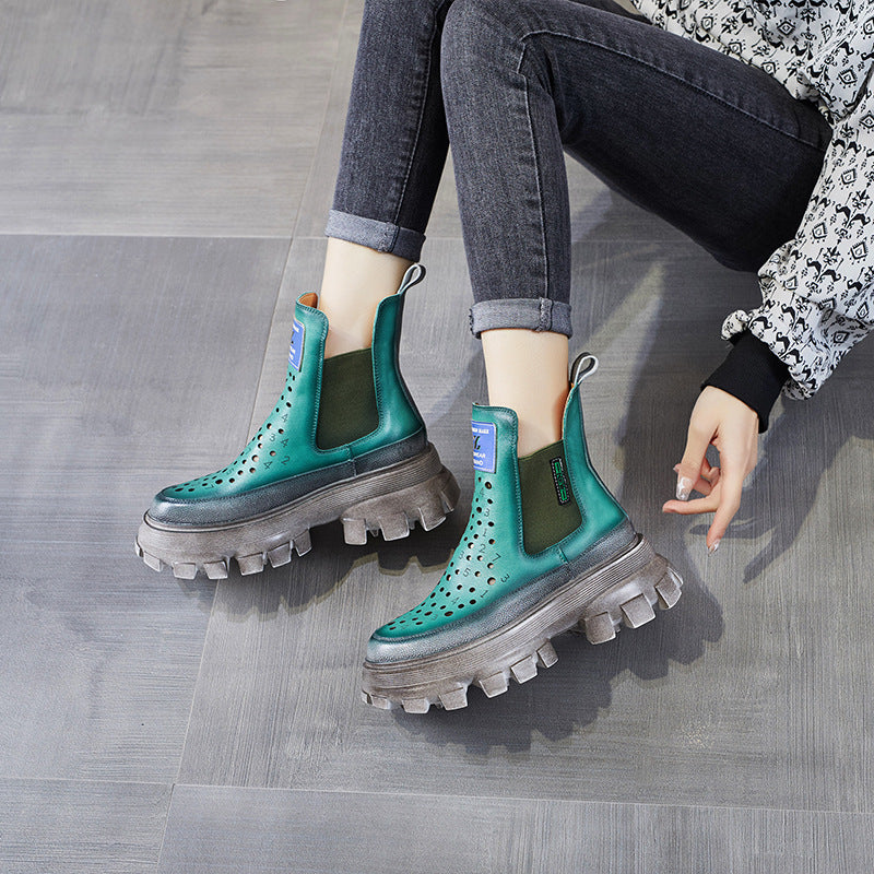 Women's Platform Martin Authentic Chelsea Smoke Pipe Sandals
