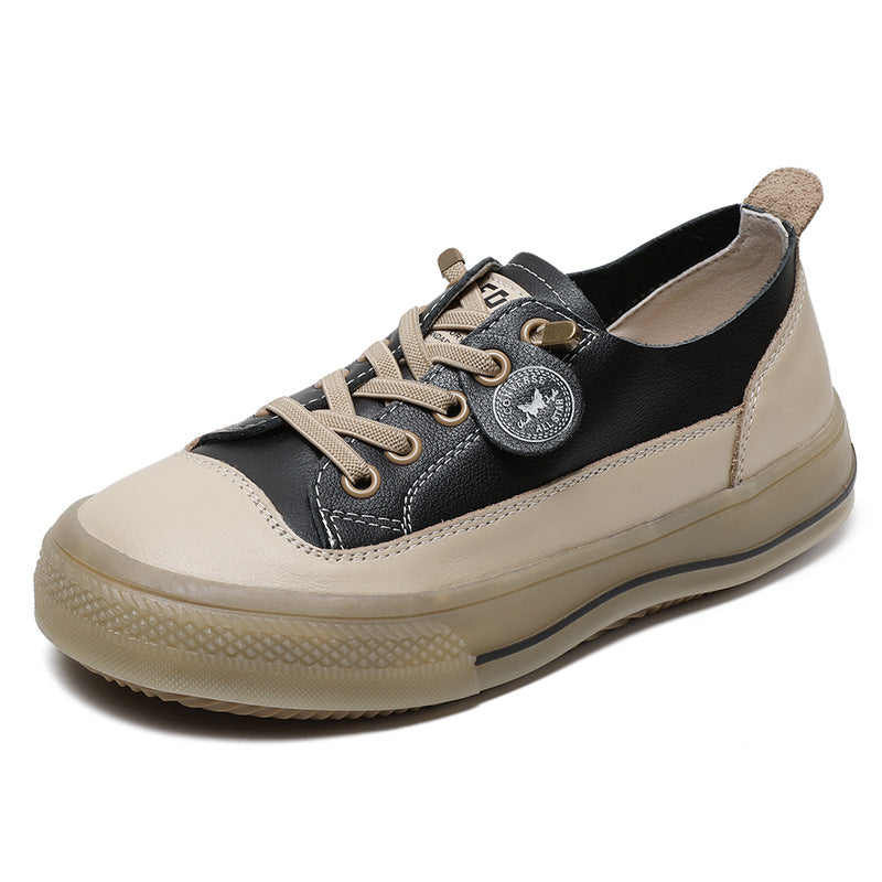 Women's White Slip-on Beef Tendon Soft Bottom Casual Shoes