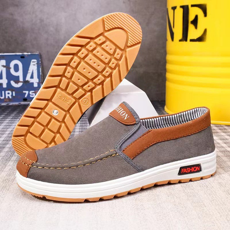 Men's Autumn Old Cloth Dad Slip-on Canvas Shoes