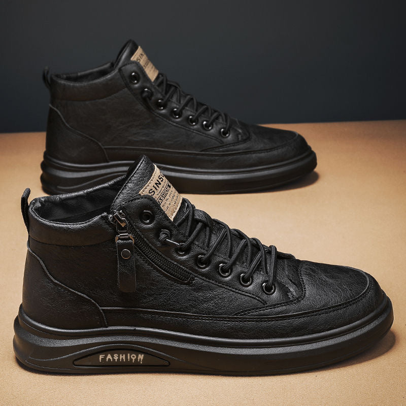 Men's Attractive Spring Breathable Trendy Board Leather Shoes