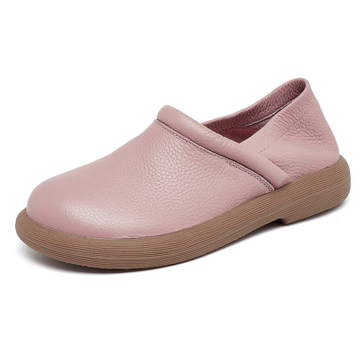 Women's Cowhide Leisure One Pedal Soft Bottom Loafers