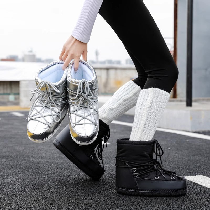 Basic Waterproof Space Short Tube Thickened Snow Boots