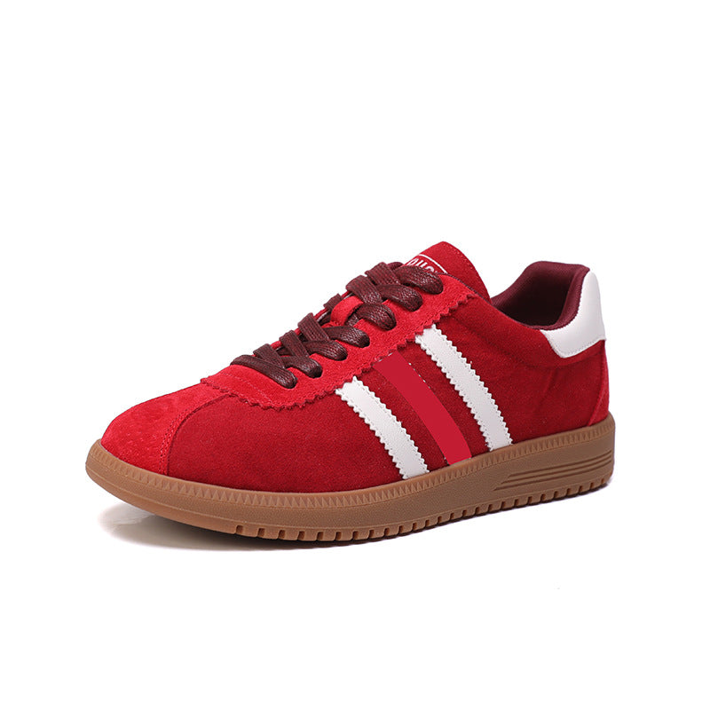 Women's Lace Color Block Trendy Board Flat Casual Shoes
