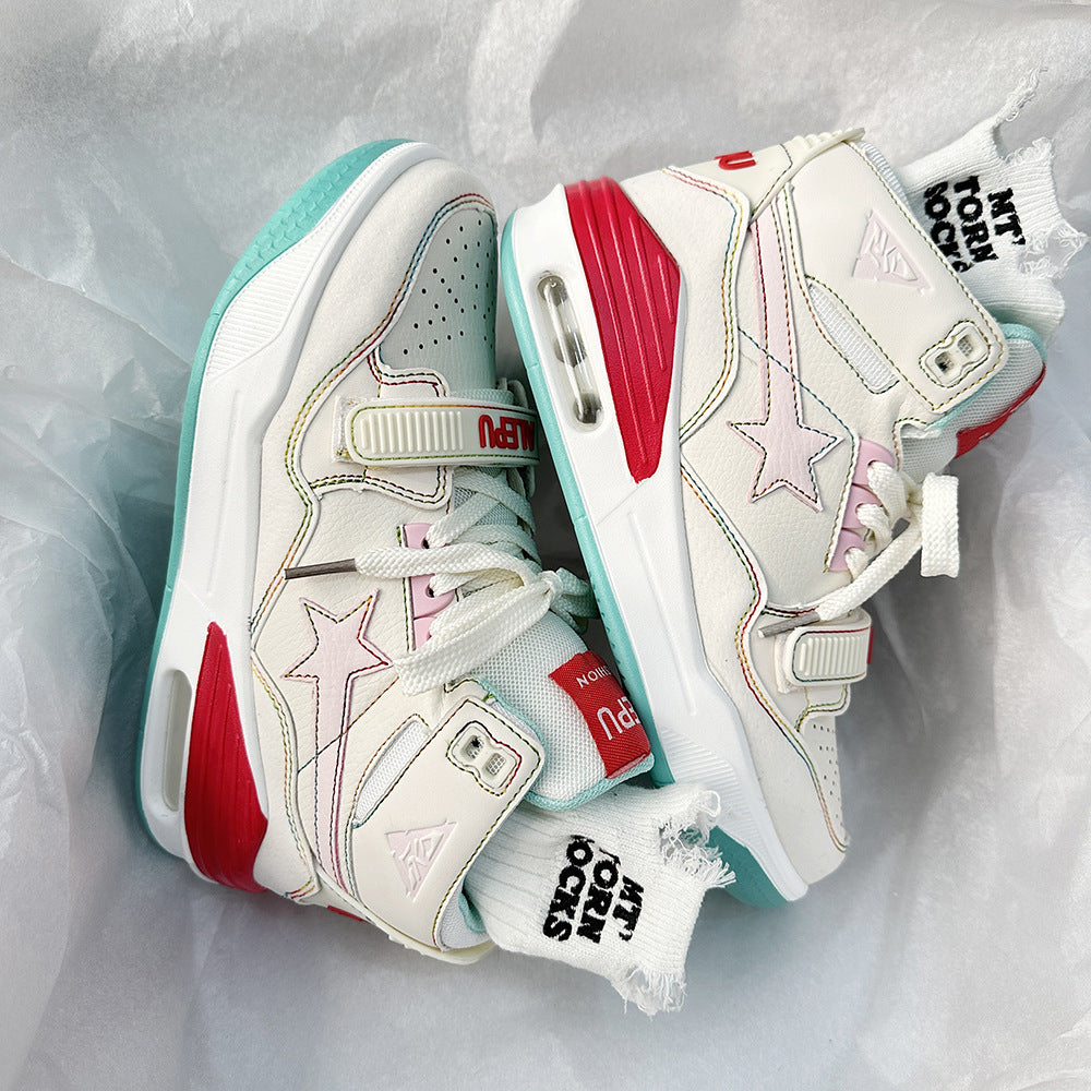 Women's Design Couple Korean Sports Increased Star Sneakers