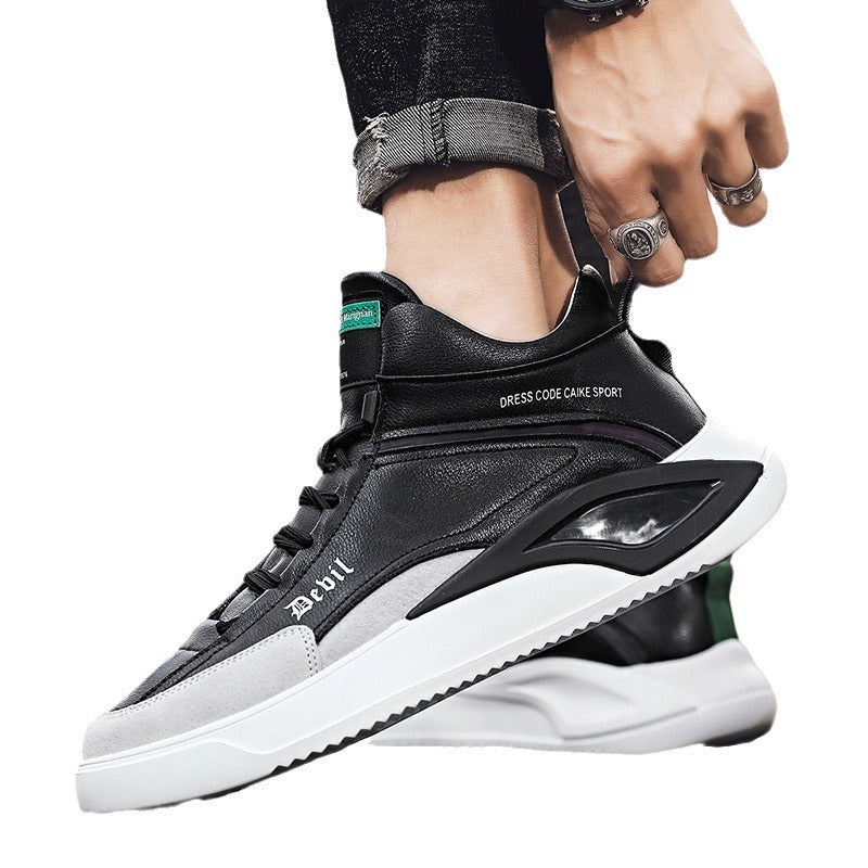 Men's Genuine Fashion Personality Board Increased Winter Sneakers