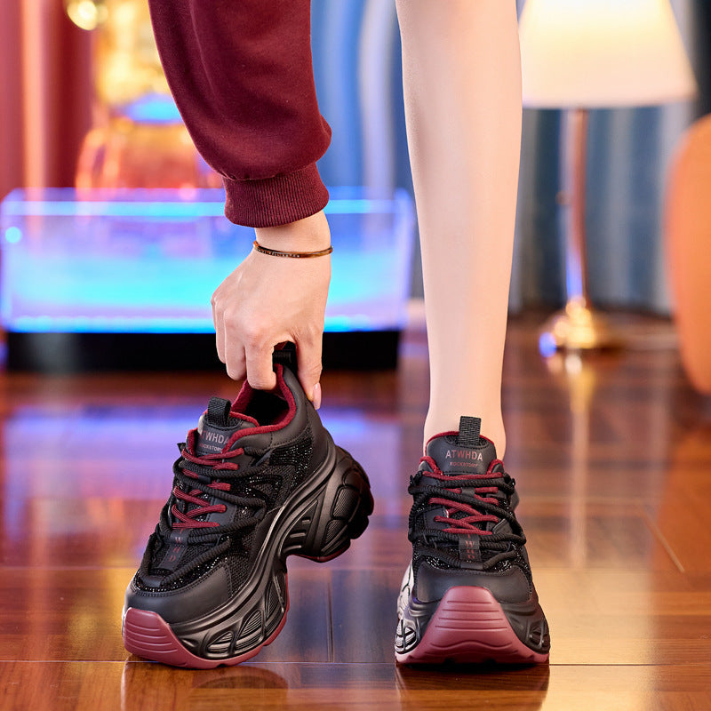 Women's Bottom Height Increasing Insole Dad Autumn Fashion Casual Shoes