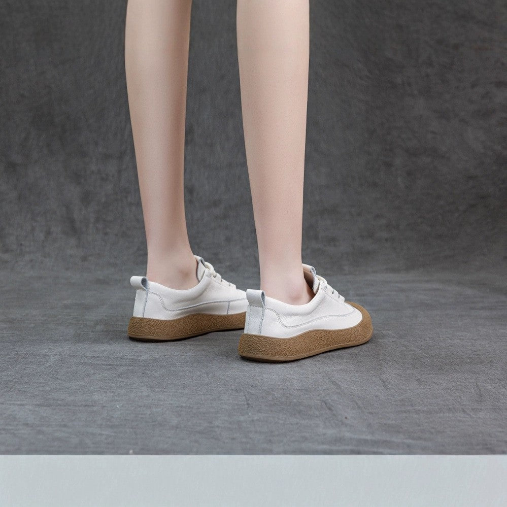 Women's Genuine Soft Bottom Not Tired Thick White Women's Casual Shoes