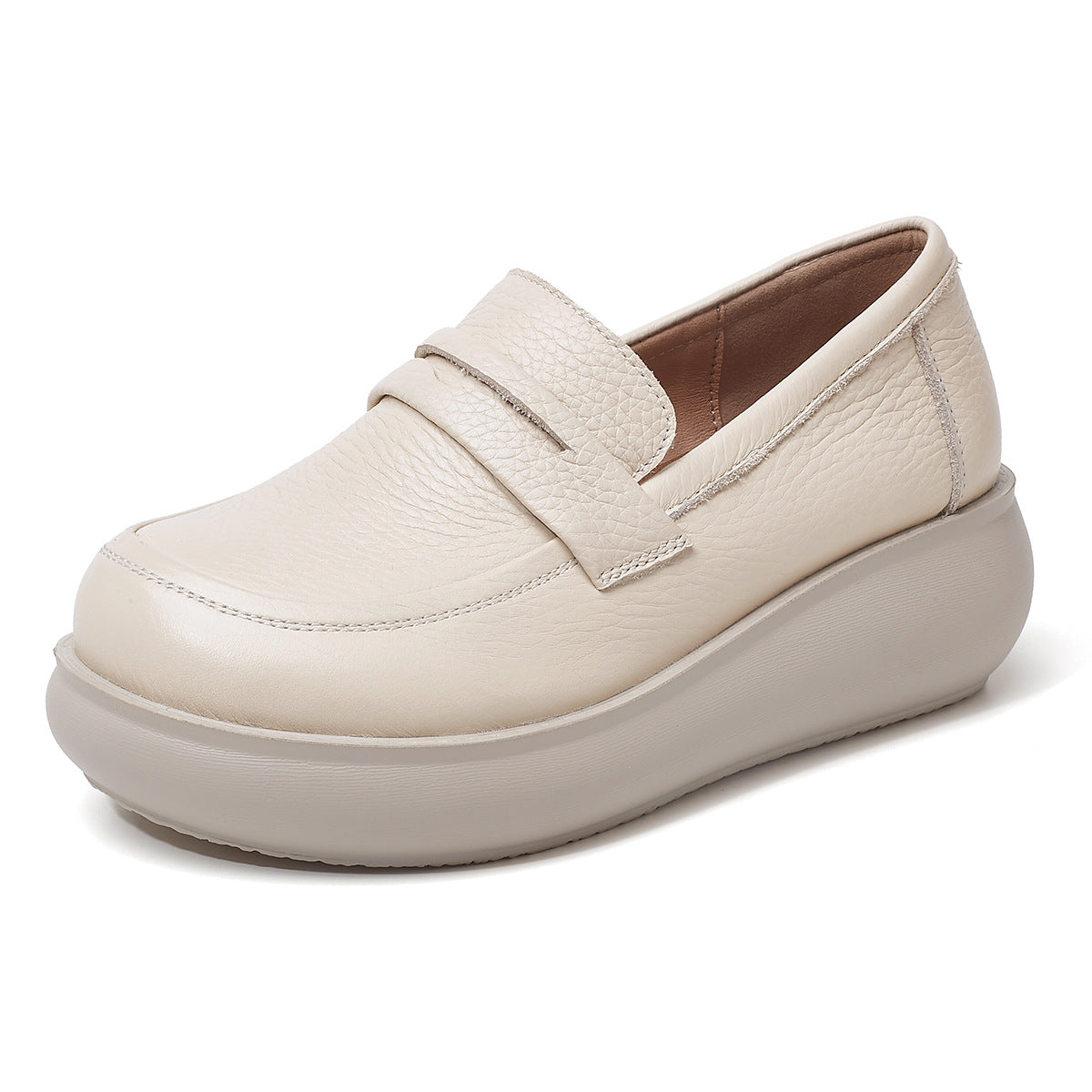 Platform British Retro Style Flat-heeled Slip-on Top Casual Shoes