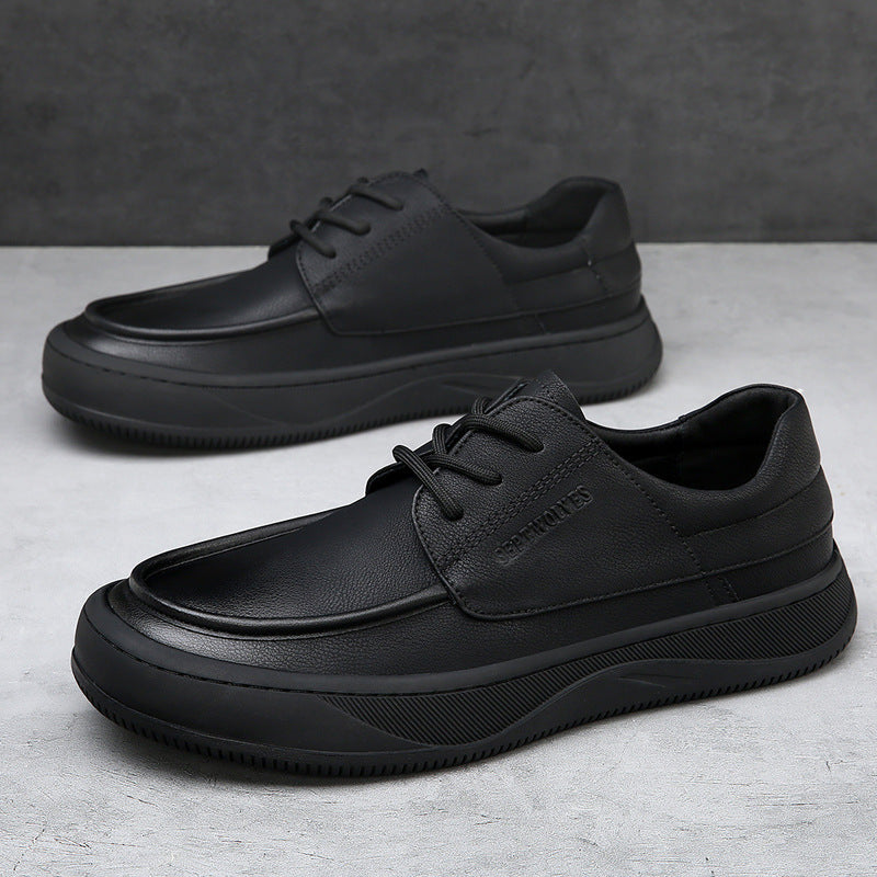 Men's Spring Genuine Platform Fashion Trend Comfort Men's Casual Leather Shoes