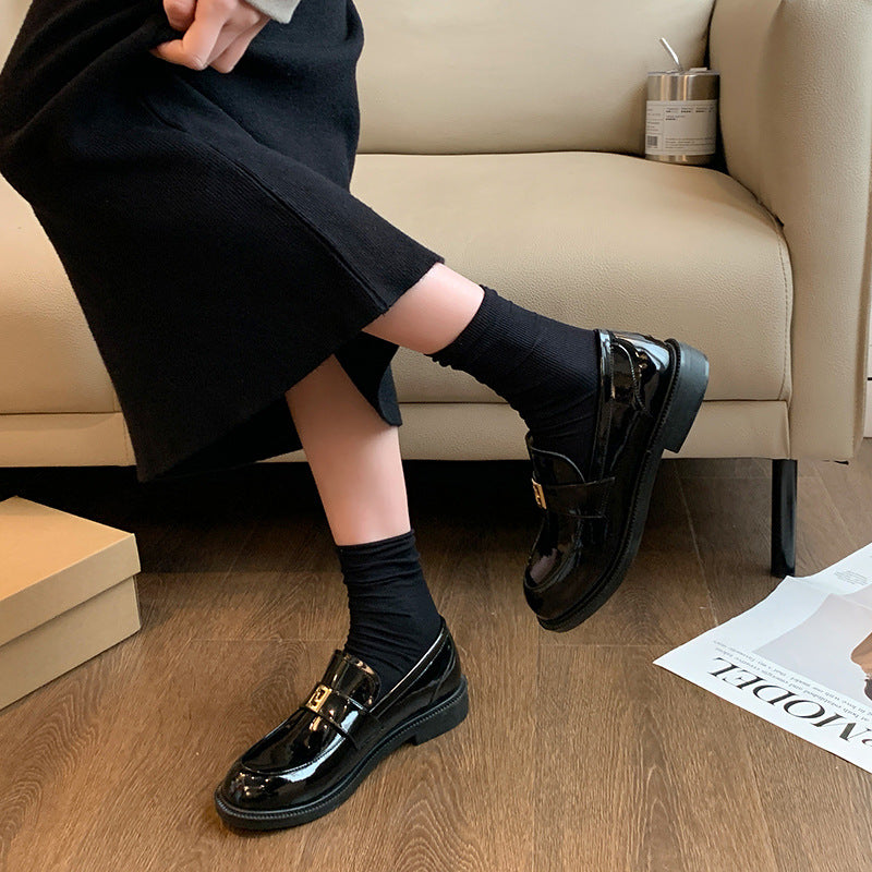 Women's Spring Slip-on Chunky Fat Feet Wide Loafers