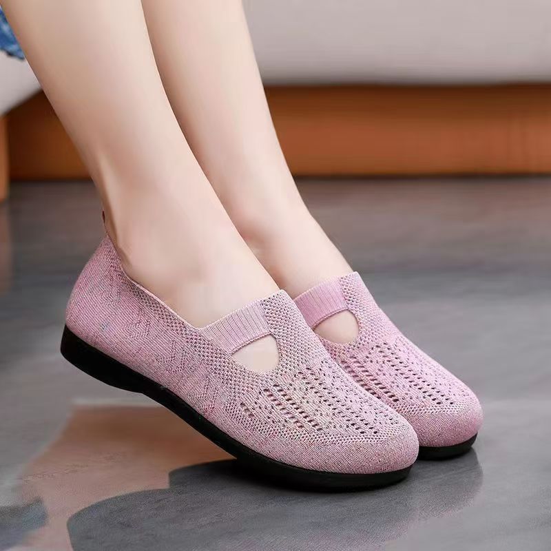 Women's Breathable Mom Dancing Comfortable Lightweight Cloth Casual Shoes