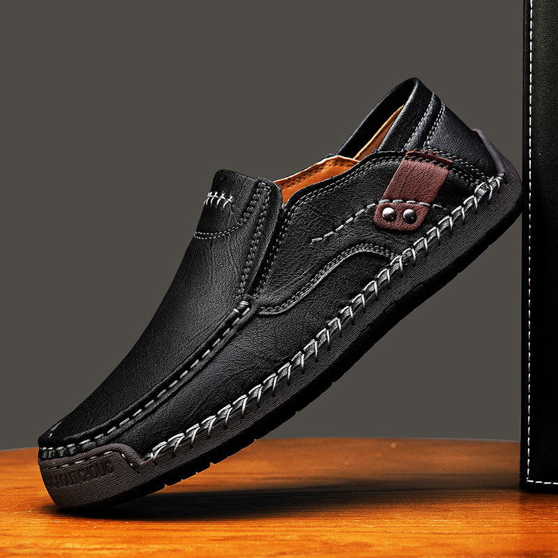 Men's Stitching Outdoor Slip-on Low Top Plus Casual Shoes