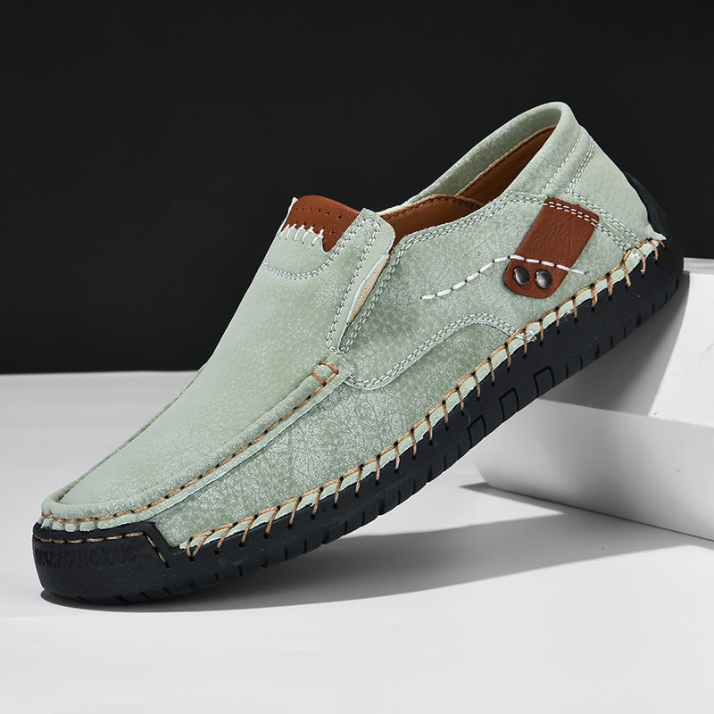 Men's Stitching Outdoor Slip-on Low Top Plus Casual Shoes