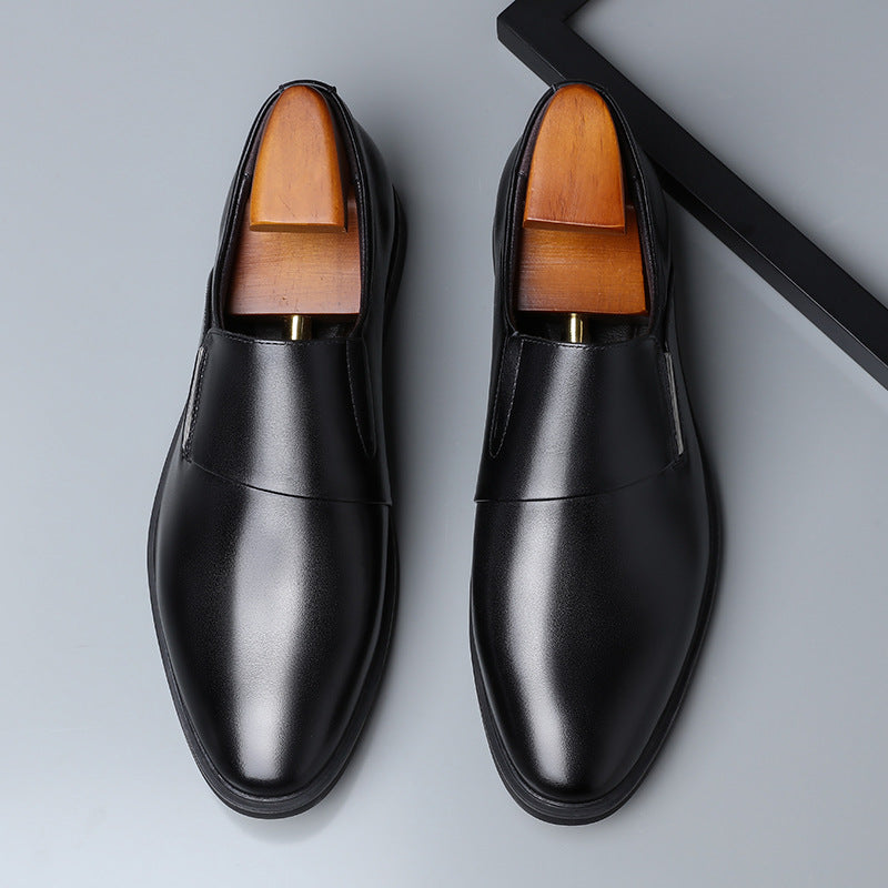 Men's Type Business White Formal Low Cowhide Leather Shoes