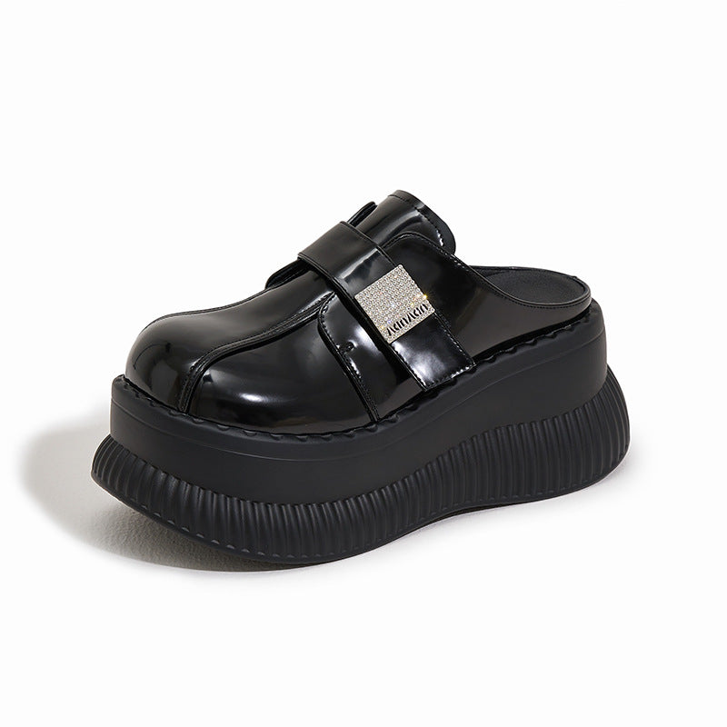 Women's Muffin Outer Wear Closed Toe Half Sandals